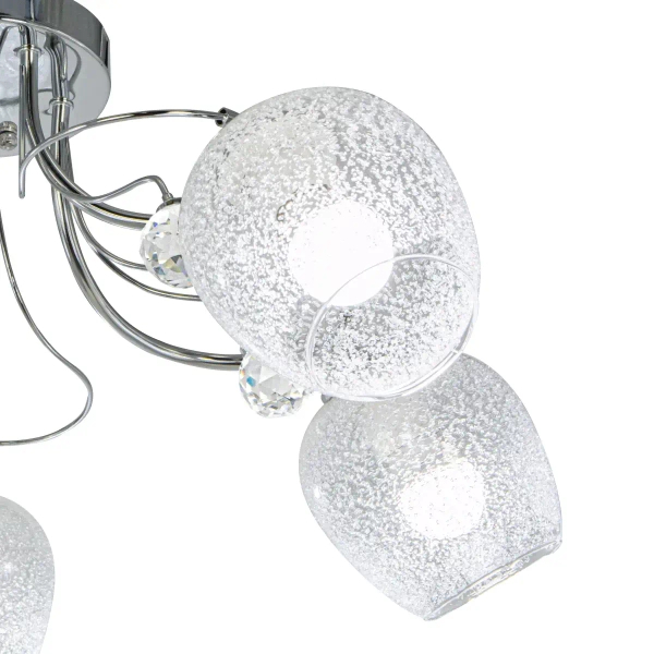 Sypialniana lampa sufitowa 8824/5 8C nad łóżko chrom