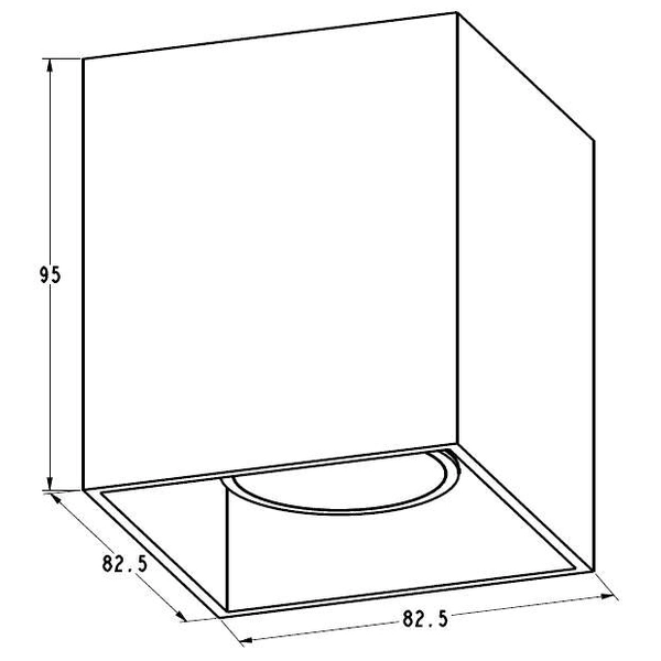 Downlight LAMPA sufitowa SQUARE 50475-CH Zumaline metalowa kostka chrom