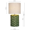 Lampka nocna abażurowa Jayden JAY4224 ceramiczna zielona