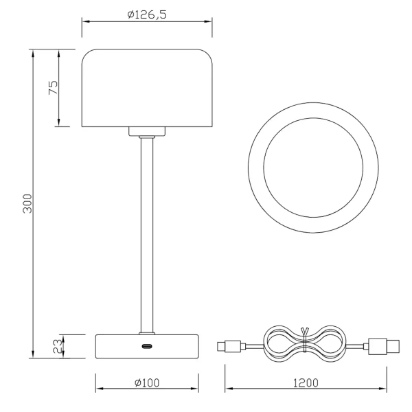 Stołowa lampka sypialniana KARYA DL165-59151 RL Light LED 1,5W 3000K kawowa