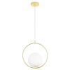 Kulista lampa wisząca COSTA DP0001A-350R ball szklana biała złota