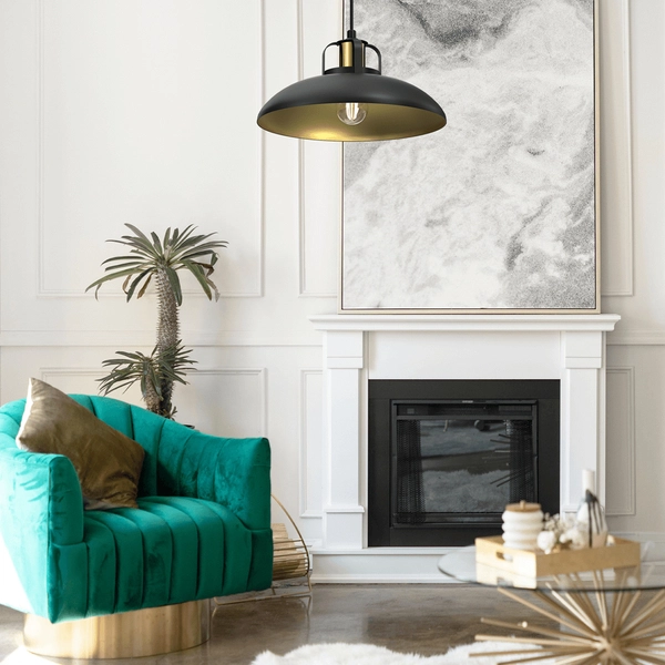 Lampa wisząca Felix MLP8906 Milagro metalowa okrągła czarna złota