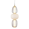 Kulista lampa wisząca Eris PND-98374-28W-GD Italux LED 28W 3000K złoty biały