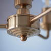 Wisząca lampa na łańcuchu Highclere 110723 z abażurem beżowa mosiądz
