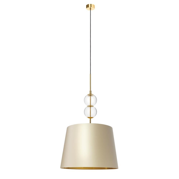 Szampańska lampa wisząca COCO 11105107 do jadalni nad stół abażur