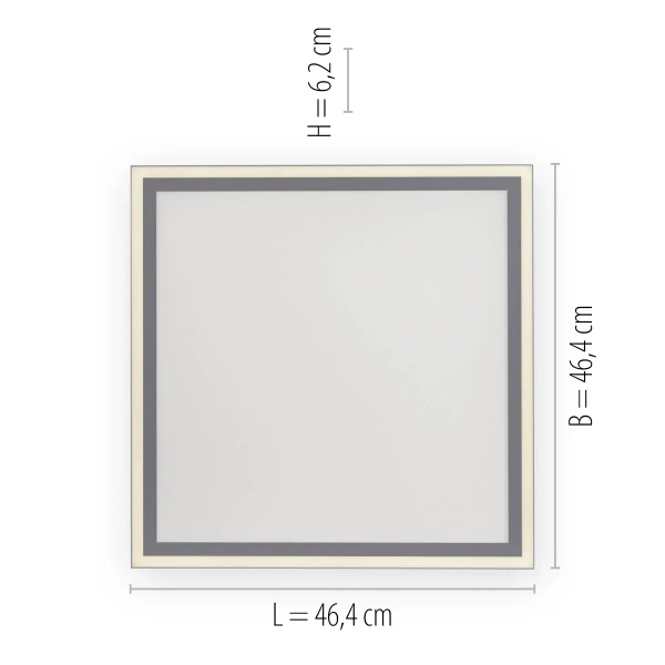 Lampa sufitowa z pilotem EDGING biała 14851-16 1xLED 50W 2700-5000K zmienna barwa