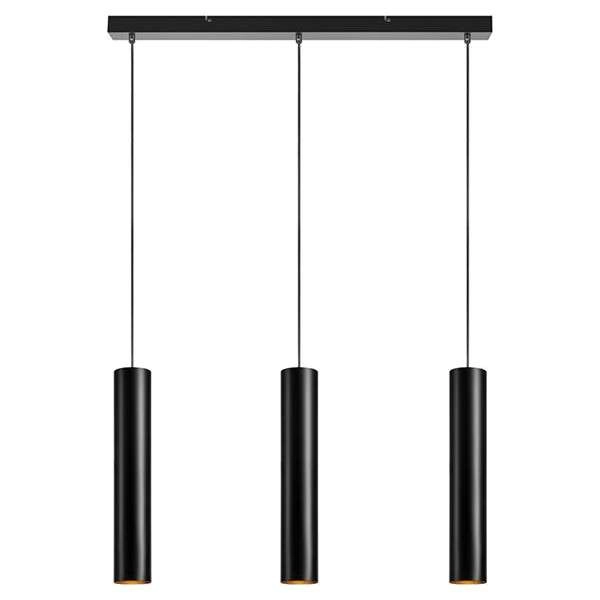 LAMPA wisząca RUBEN 107882 Markslojd metalowa OPRAWA okrągłe tuby ZWIS na listwie czarny