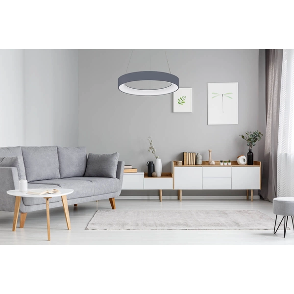 Pierścieniowa lampa wisząca Chiara 3945-842RP-GR-3 LED 42W 3000K szary
