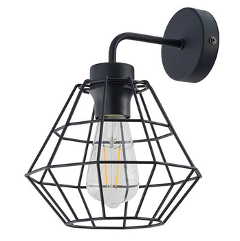 Druciany kinkiet ścienny Diamond 6200 TK Lighting cage loftowy czarny