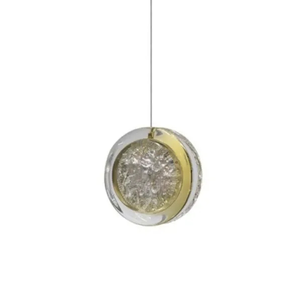 Oprawa wisząca EUFORIA złota AZ6734 1xLED 6W 3000K glamour krążek