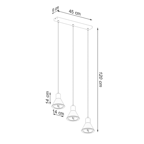 Lampa zwisowa Tazila SL.0990 Sollux industrial kuchenna czarna