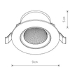 Lampa punktowa sufitowa Egina 10546 Nowodvorski LED 5W 3000K srebrna biała