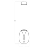 Szklana lampa zwisowa PAMELA AZ6267 Azzardo LED 5W 3000K przydymiona czarna
