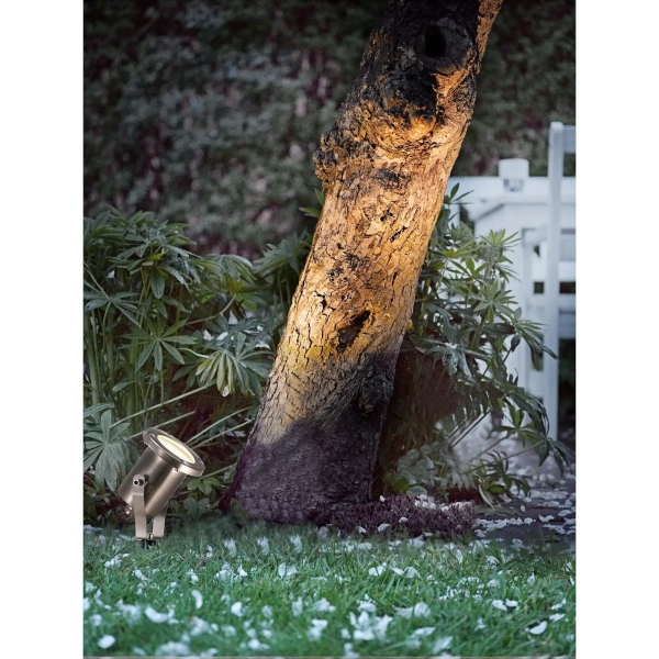 Regulowany reflektor wbijany do ogrodu Taurus 77029934 IP54 srebrny