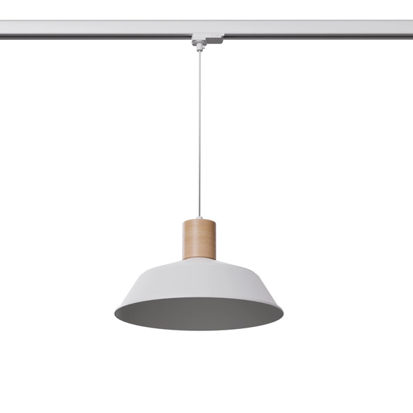 Kopułowa lampa wisząca z żarówką FANO MYL.00230 3-fazowa biały brązowy