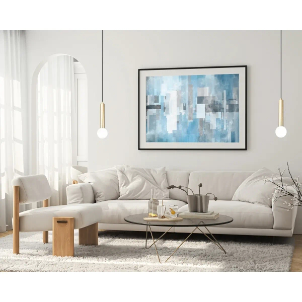 Wisząca lampa sopel Filano PND-33574-1-GD metalowa tuba złota