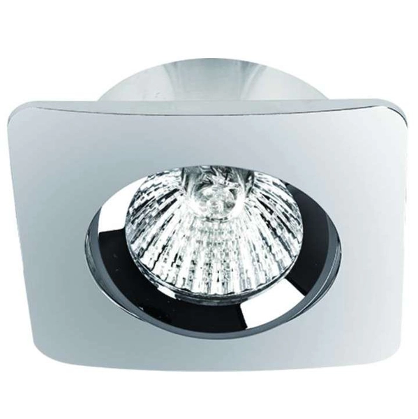 Oczko LAMPA sufitowa Bello Orlicki Design metalowa OPRAWA regulowana wpust kwadratowy chrom