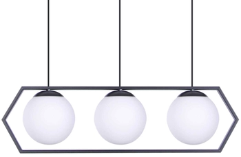 Lampa wisząca Favo K-4788 do jadalni balls biała czarna