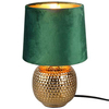 Nocna LAMPKA stojąca EUDORA DL015-50821 RL Light stołowa LAMPA abażurowa na biurko ceramiczna zielona złota