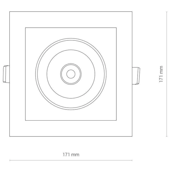 Wpust LAMPA regulowana DIA 8718 Nowodvorski metalowa OPRAWA sufitowa LED 30W 4000K kwadratowa biała czarna