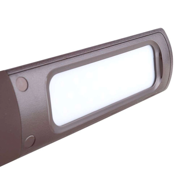 Biurkowa LAMPKA stojąca GALA ML139 Milagro stołowa LAMPA metalowa LED 6W 3000K z zegarkiem brązowa