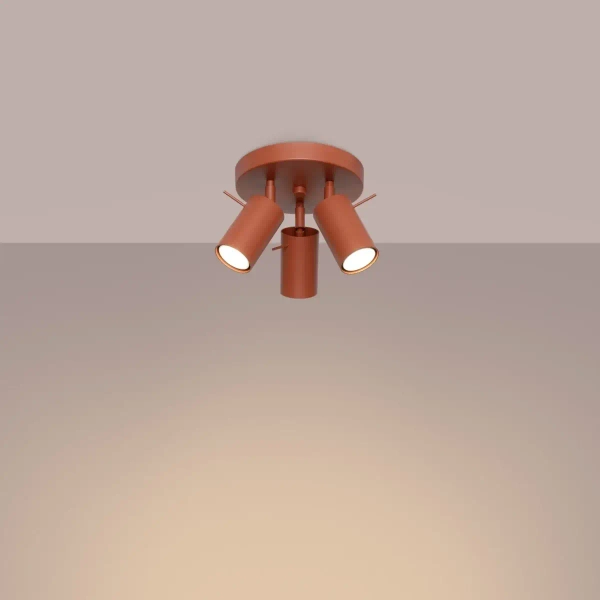 Lampa sufitowa z regulacją RING SL.1509 potrójna terakota