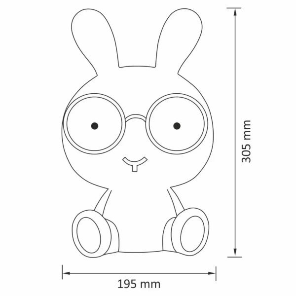 Stołowa lampka dekoracyjna KRÓLIK 327048 LED 2,5W USB dziecięca niebieska