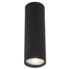 Podłużna lampa nasufitowa Tune 10024 prążkowana do holu czarna