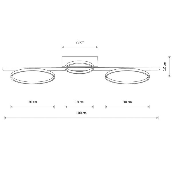 Kinkiet potrójny pierścieniowy Circolo 10866 Nowodvorski LED 33W 4000K czarny