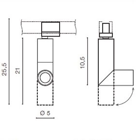 lampa do 3-fazowego systemu Santos AZ2924 LED 12W 3000K czarna złota