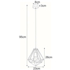 Wisząca LAMPA druciana Marko K-4018 Kaja industrialna OPRAWA metalowa klatka zwis czarny