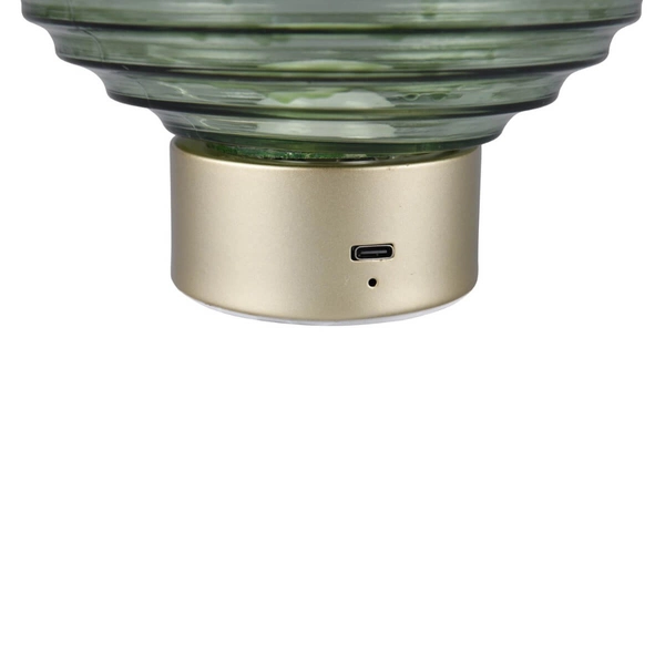 Szklana lampa stołowa Earl R57771115 LED 2W 3000K mosiądz zielona