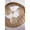 Wisząca lampa salonowa Koshi P0499 Maxlight ratan boho biały beżowy