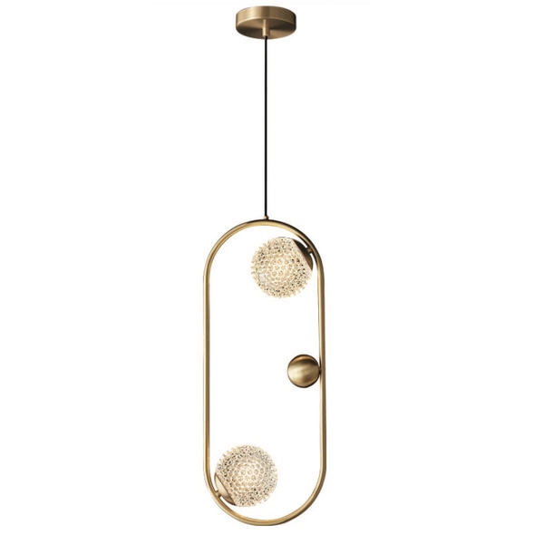 Wisząca lampa nowoczesna CGGRANDE50 do sypialni mosiądz