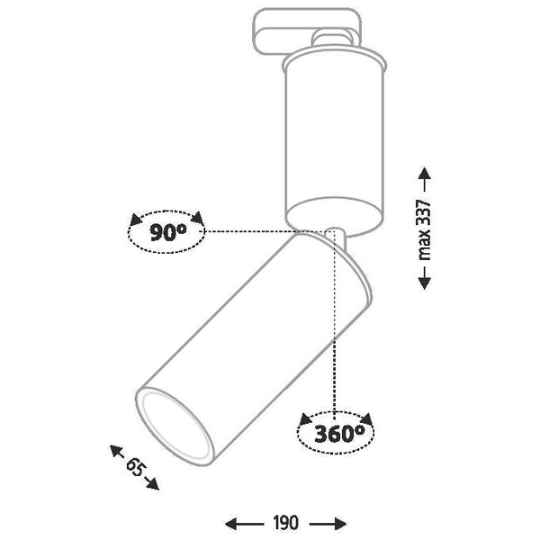 Reflektorowa LAMPA sufitowa SHIMA 7697 Shilo metalowa OPRAWA tuba do 3-fazowego systemu szynowego biała