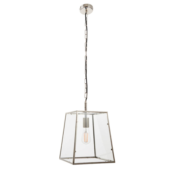 Wisząca lampa szklana Hurst 76225 na łańcuchu nad stół szara