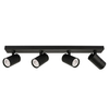 Sufitowa LAMPA plafon LACONI SPL-2813-4B-BL Italux regulowana OPRAWA metalowe reflektorki czarne