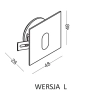 Lampa schodowa podtynkowa Lesel  001 L 100101102 Elkim LED 1W 3000K biała