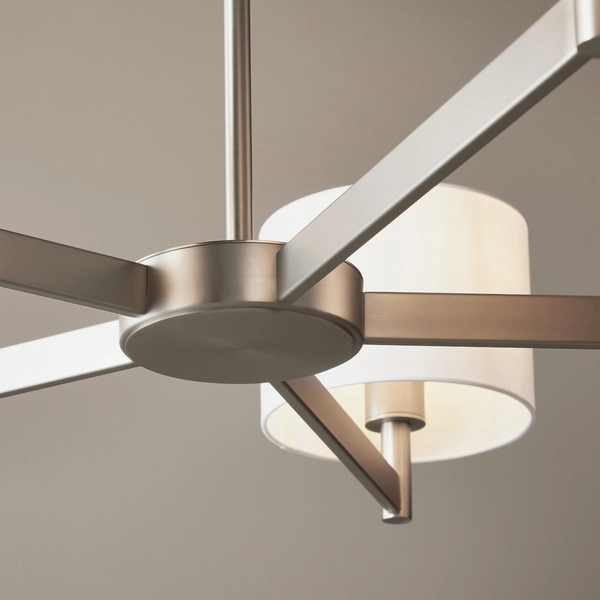 Żyrandol na łańcuchu L&-195446 Light& z abażurami nikiel biały