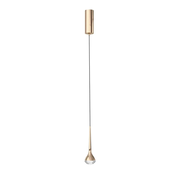 Wisząca lampa złota CRIMA OR80315 LED 6W Orlicki glamour do sypialni