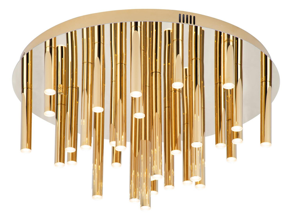 LAMPA sufitowa ORGANIC C0188D Maxlight metalowa OPRAWA sople LED 33W 3000K tuby złote
