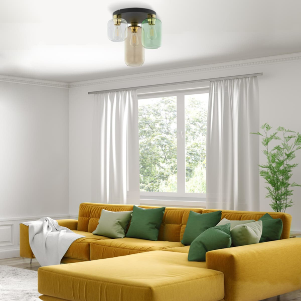 Sufitowa lampa loftowa Marco 3318 TK Lighting okrągła szklana czarna
