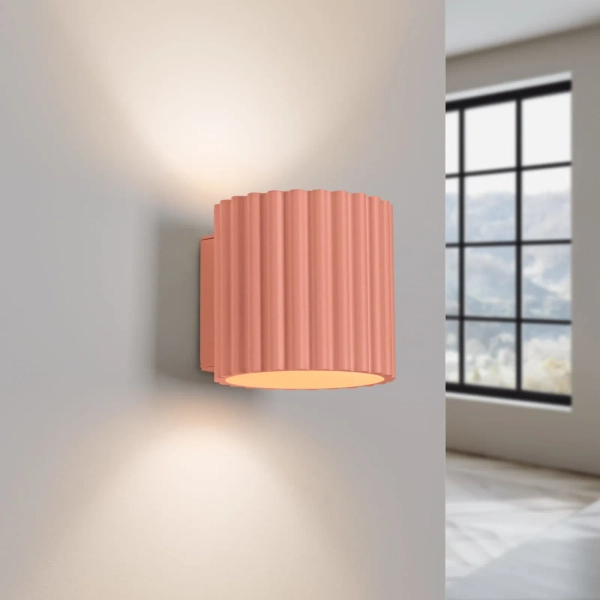 Ścienna lampa ryfel AURA brzoskwiniowa SL.1826 1xG9 metalowa