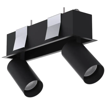 Wpuszczana lampa sufitowa Mono 10460 ruchome spoty czarne