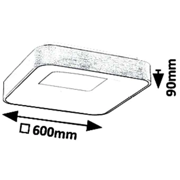 Sufitowa LAMPA plafon CARMELLA 5057 Rabalux metalowa OPRAWA kwadratowa LED 50W 4000K geometryczna złota biała