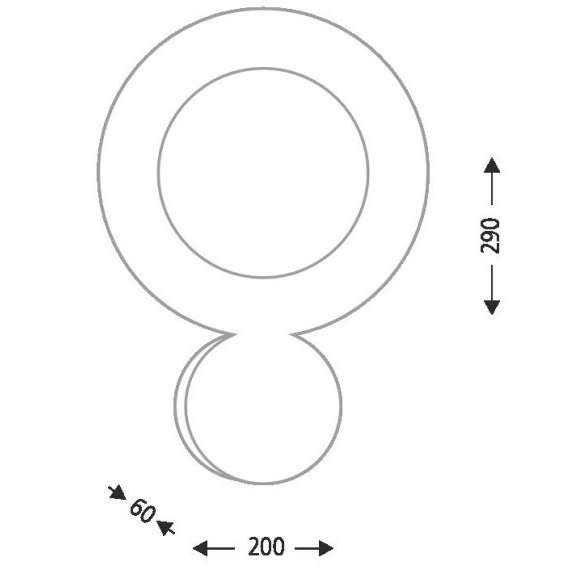 Kinkiet LAMPA ścienna SADO 4457 Shilo metalowa OPRAWA okrągła LED 12W 4000K pierścień circle czarny