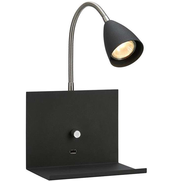 Lampa ścienna LOGI 107141 Markslojd na peszlu do czytania czarny