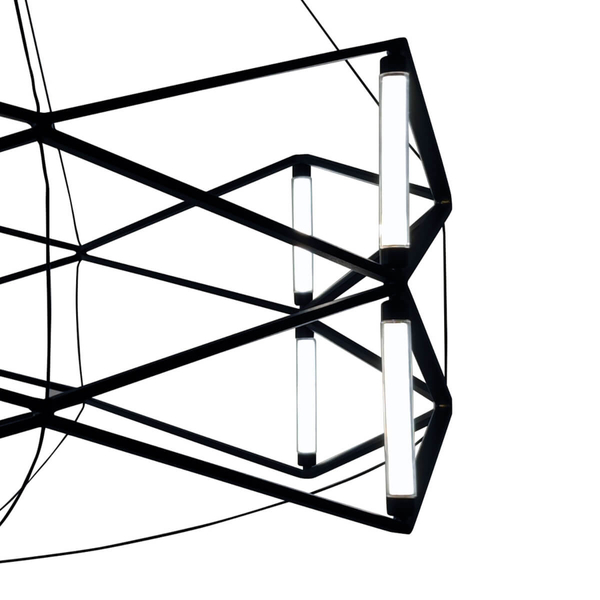 Wisząca lampa do salonu SPACE ST-9858 P/S black LED 20W industrialna czarny