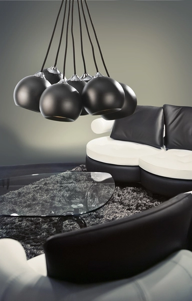 Lampa wisząca Gulia AZ0635 kule balls nad łóżko do sypialni czarna