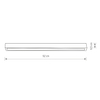 Grafitowa lampa sufitowa STRAIGHT CEILING 7553 natynkowy plafon